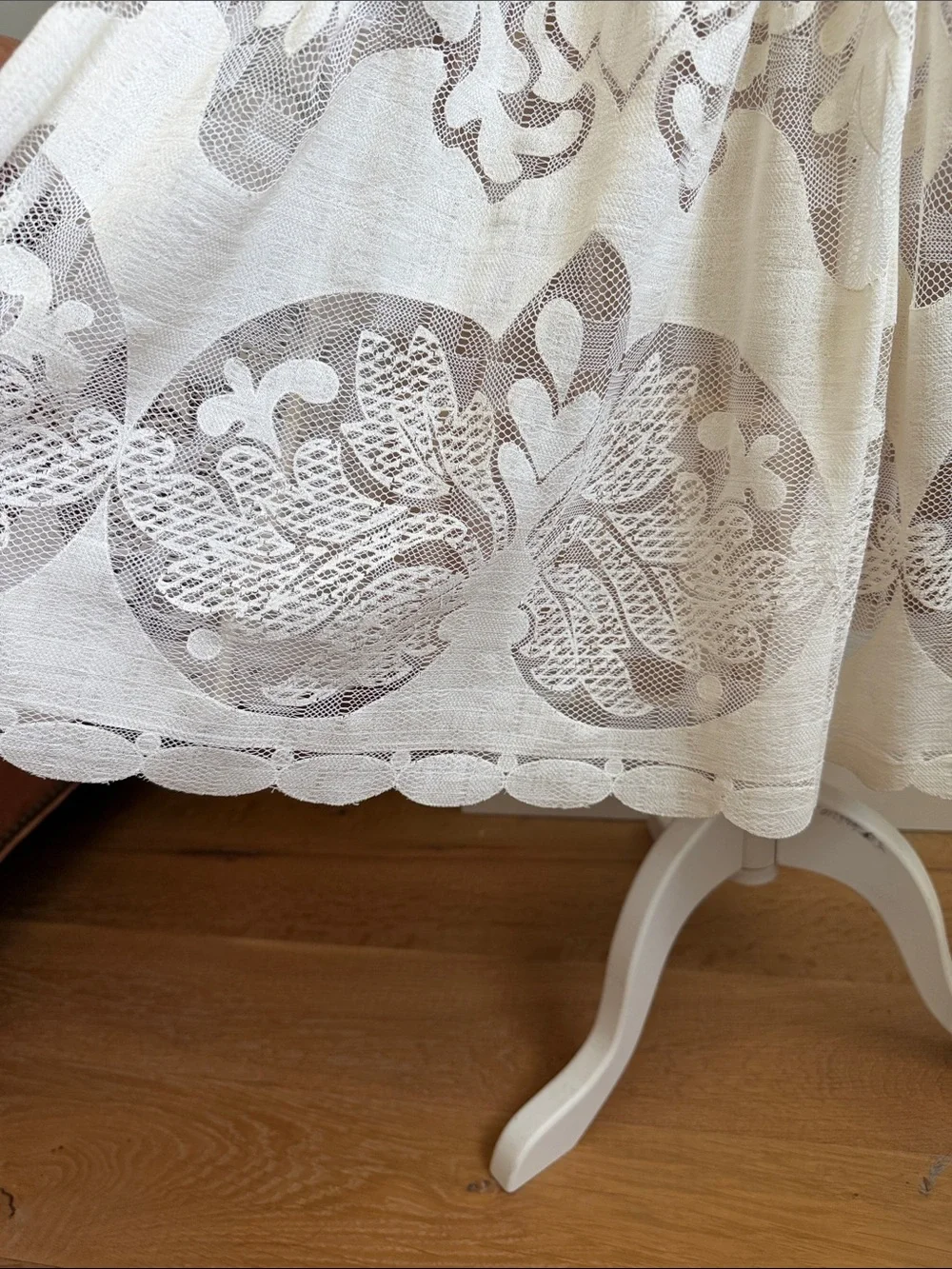 Tracy Reese Plenty Stella Cream Lace Midi Dress Anthropologie size XS 2